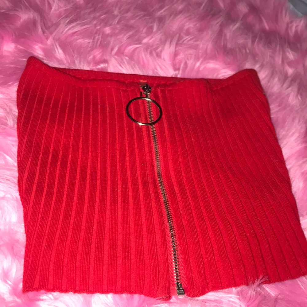 🍒 red tube top